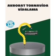 12 Parça Akrobat Bits Seti Çok Amaçlı Vidalama Dayanıklı Çelik