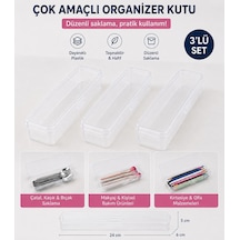 3'lü Şeffaf Çok Amaçlı Organizer Kutu Seti