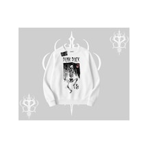 Tarzsokak Biskilet Sweatshirt Punk Rock Chaos Skeleton Riot Beyaz