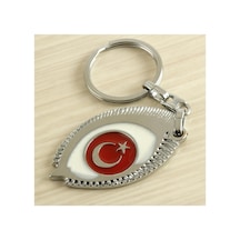 Ay - 625 - Yıldız - Csmo-tex - Metal Anahtarlık-kırmızı Çok Renkli