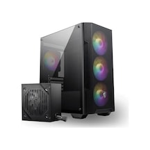 Msı Mag Forge M100a D60 Akrilik Yan Panel 3x120mm 1x120mm Argb Fan 600w 80+ Psu Matx Gamıng Kasa