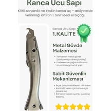 Kanca Uçlu Halı Kesim Sapı Kanca Ucu Sapı Halı Altı Kesim Maket Bıçağı Profesyonel