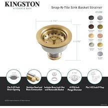 Brass K112mb Tacoma Mutfak Lavabo Sepeti Süzgeç, Mat Siyah 4,44 X 4,44 X 3,81