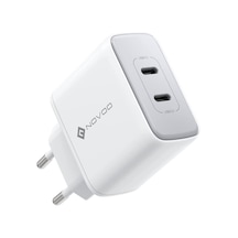 Novoo Gan 35w 2 Portlu Usb-c Pd Hızlı Şarj Cihazı Beyaz