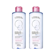 L'Oreal Paris Micellar Normalden Kuruya Hassas Ciltler Kusursuz Makyaj Temizleme Suyu 400 ML x 2