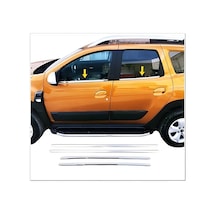 Dacia Duster Uyumlu 2018-2024 Krom Cam Çıtası 4 Parça Paslanmaz Çelik