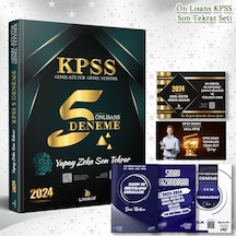 Önlisans Kpss 2024 Yapay Zeka Son Tekrar Seti 5 Deneme + 5 Hediye