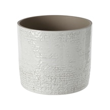 Seramik Saksı, Beyaz, 15 Cm Diğer