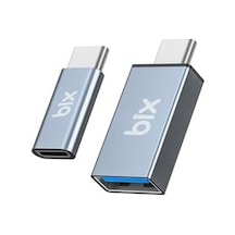 Adp-04 2'si 1 Arada Type-c Micro Usb Ve Usb Çevirici Dönüştürücü Adaptör