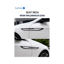 Seat Ibiza 2017 Ve Üzeri Krom Yan Çamurluk Çıtası 4 Parça Model Yazılı 304 Kalite Paslanmaz Çelik