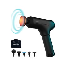 Homedics Pro Physio Masaj Tabancası - Boyun, Omuz, Sırt İçin Derin Masaj - Kas Gerginliğini Gidermek İçin Isıtmalı Başlık, 5 Masaj Başlığı, Kablosuz, Şarj Edilebilir - Siyah