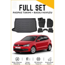 Volkswagen Polo 6r 2009 Model Üst Birebir Uyumlu Bagaj Havuzu+paspas Seti