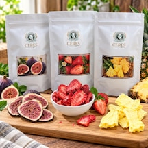 Dondurularak Kurutulmuş Çilek, İncir, Ananas 60 G