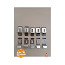 Stor Zebra Perde Metal Ayak Tavana Duvara Montaj Aparatı Dar Kasa 3.5 Cm Metal Portray 10 Adet Gri
