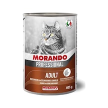 Morando Parça Etli Av Hayvanlı ve Tavşanlı Yetişkin Kedi Konservesi 405 G