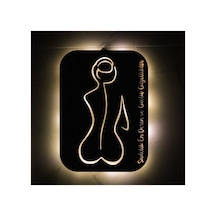 Led Işıklı Kişiselleştirilebilir Kadın Temalı Tablo Emery Dekoratif Gece Lambası Sarı - 737239278 Sarı