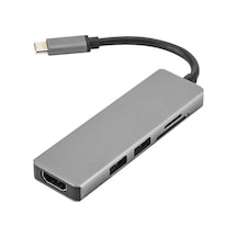 Daytona FC17 Type-c To Hdmı 2 Usb 3.0 Sd Tf 5in1 Çevirici Adaptör