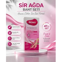 Biowet Pudralı Sir Ağda Bant Seti 41 Li Hassas Ciltler İçin Rosehip E Epilasyon Seti 1 Paket