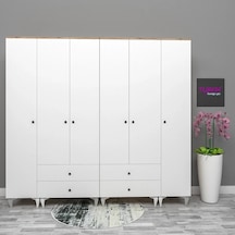 6 Kapılı Gardrop Mdf Antrasit