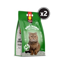 Happy Topaklanan Bentonit Natural Kedi Kumu 2 x 5 L