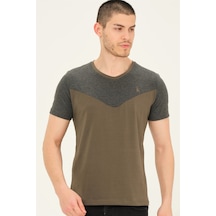 T8591 Dewberry Mens T-shırt-haki Haki