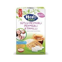 Hero Baby Sütlü 8 Tahıllı Peynirli Pekmezli 6+ Ay Kaşık Maması 200 G