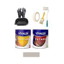 Fayans Boyası Seti Sıvı Cam Ve Uygulama Seti Tezgah,mermer,banyo,mutfak Boyama Seti Mahlep 1 Lt 1 L