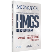 Hmgs Vergi Hukuku Vergi Usul Hukuku Ders Notları 3. Baskı Monopol Yayınları
