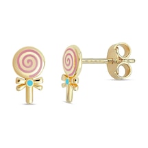 Lolipop Firuze Çocuk Altın Küpe