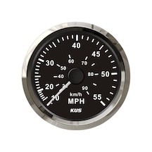 KUS Sürat Göstergesi 55 MPH Siyah 12/24V 85 MM