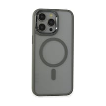 Apple İphone 15 Pro Max Kılıf Room Magneticsafe Silikon - Gri Çok Renkli