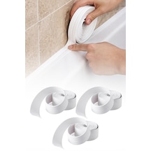 3'lü Su Sızdırmaz Lavabo Küvet Kenar Bandı Yapışkanlı Banyo Mutfak Sızdırmaz Bant 3 m