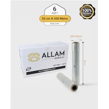 1 Koli 6 Adet Eşya Mobilya Sarma Koruma Şeffaf Ambalaj Palet Streci 50cm X 300mt