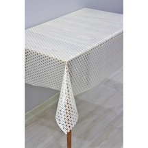 Pvc Şeffaf Kaplama Silinebilir Masa Örtüsü 0012-miniyuvarlak-krem