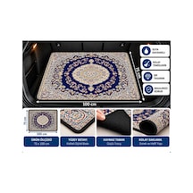 75x100 Cm Dijital Baskılı Oto Bagaj Halısı Kaymaz Tabanlı, Siyah Biyeli, Dekoratif Araç Bagaj Paspası - 937494843