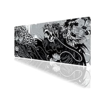 Tribal Ejder Temalı Oyun Gaming Klavye Mouse Pad Masa Matı 70x30cm Kaymaz Kauçuk Taban Dikişli Kenar