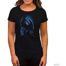 Grim Reaper Kuru Kafa Siyah Kadın Tişört