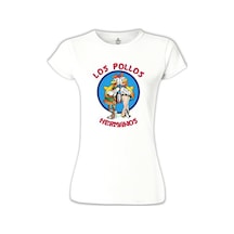 Los Pollos Hermanos Beyaz Kadın Tshirt 001