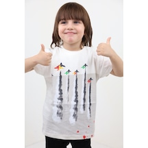 Toontoy Erkek Çocuk Jet Baskılı Tişört Ekru