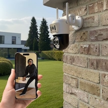 3 Kameralı Kablolu Akıllı Güvenlik Kamerası - 360 Ptz Hareketli, Çift Antenli, Wifi Ip, Gece Görüşlü Dış Mekan Kamera Çok Renkli