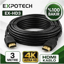 Expotech Ex-hd03 3 Metre 4k Hdmı Görüntü Ve Ses Aktarım Kablosu