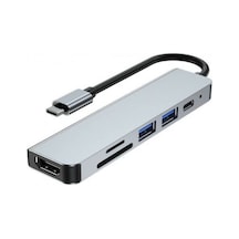 Type C To Hdmı Usb 3.0 Hub Çoklayıcı Usb-C Kart Okuyucu Kablo