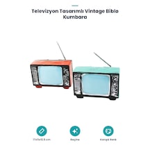 Televizyon Tasarımlı Biblo Kumbara - Dekoratif - Vintage Görünümlü Çok Renkli