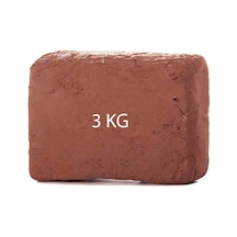 Kahverengi Seramik Hamuru 3 KG Kırmızı Seramik Çamuru Çömlek Kil