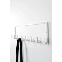 Aju Duvar Askısı 7 Kollu Metal Askılık Modern Elbise Çanta Ev Banyo Mutfak Askılığı Düzenleyici Askılık Beyaz