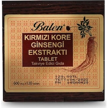 Balen Kırmızı Kore Ginsengi Ekstrakti Tahta Tablet 600 MG120