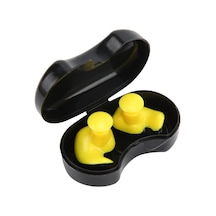 Çocuklar Ve Yetişkinler İçin Su Ve Toz Geçirmez Spiral Silikon Kulak Tıkacı, Yüzme Aksesuarları Sarı