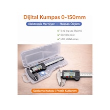 Senbang Dijital Kumpas 0 150 Mm Elektronik Verniyer Kumpas İç Dış Çap Ve Derinlik Ölçer