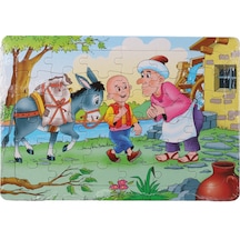36 Parça Çocuk Puzzle + Boyama Keloğlan