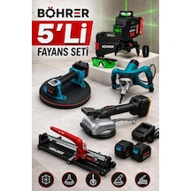 Ba011334 Profesyonel Fayans Döşeme Seti 127 Cm Fayans Kesici Lazer Hizalama Vakumlu Taşıma Ap